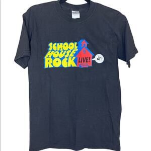 Black Short Sleeve School House of Rock Junior Live Vintage Grpahic Tee Size S